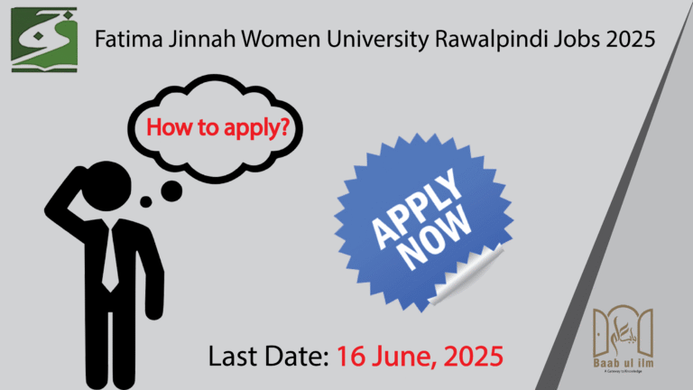 Fatima Jinnah Women University Rawalpindi Jobs 2025