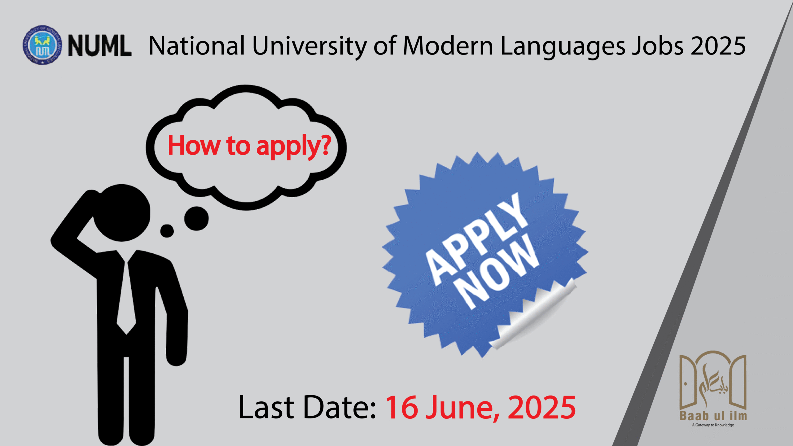 NUML Job National University of Modern Languages Lecturer job at Peshawar Cmapus 2025