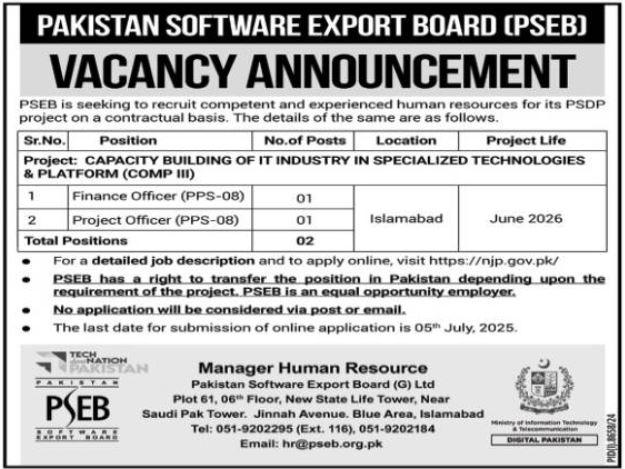 PSEB Jobs ad
