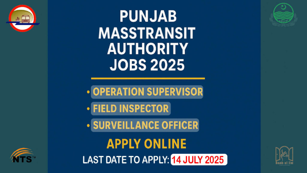 Punjab Masstransit Authority Jobs 2025 – Apply Online