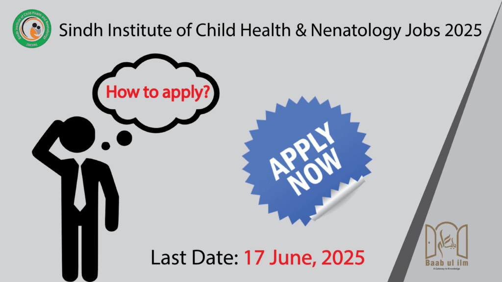 SICHN Jobs Sindh Institute of Child Health & Nenatology Karachi 2025 Sindh Institute of Child Health & Nenatology