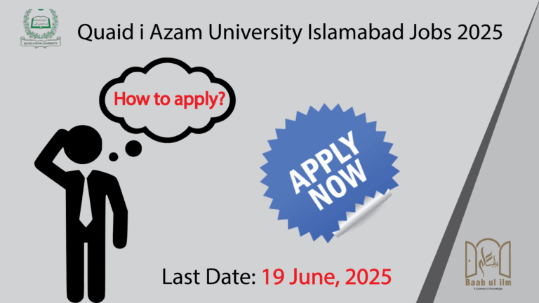 QAU Jobs Quaid i Azam University Islamabad 2025