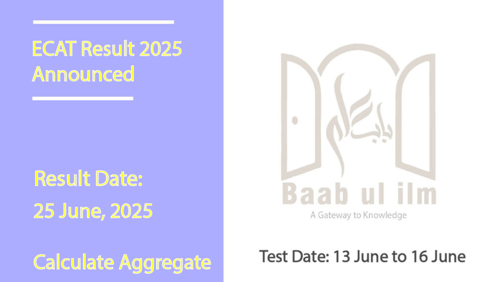 ECAT result 2025