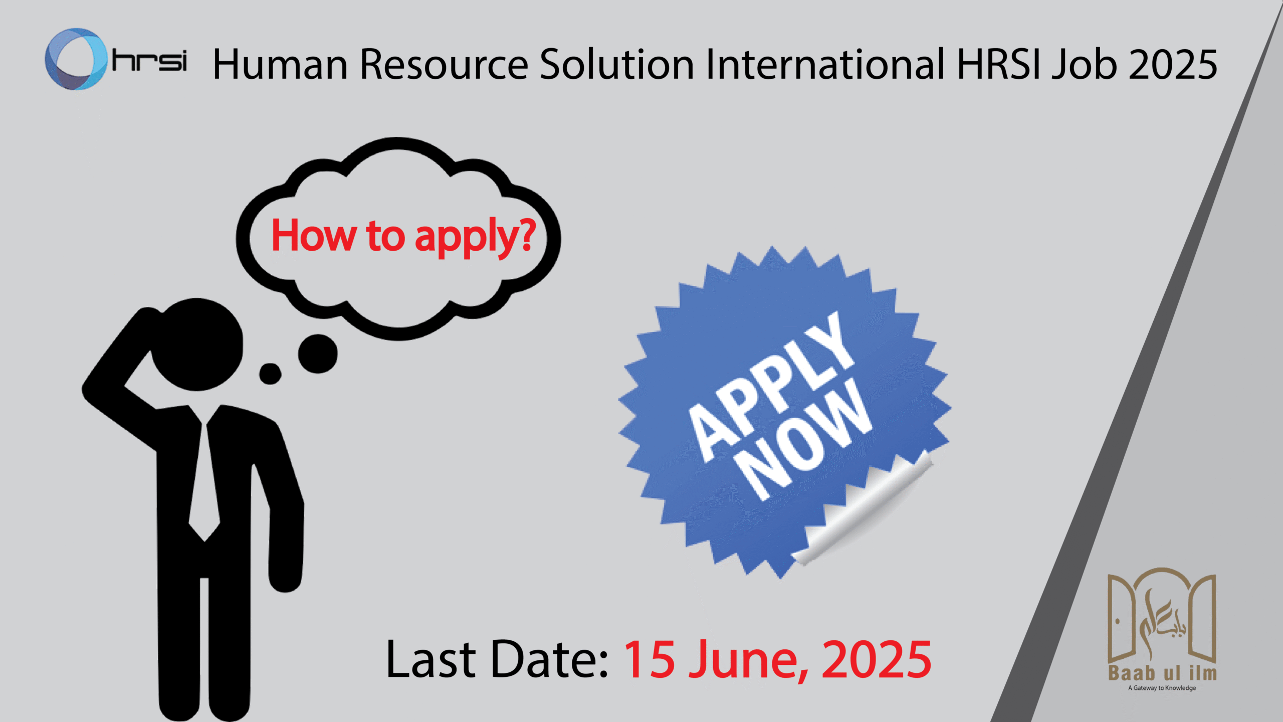 Human Resource Solution International HRSI Job 2025