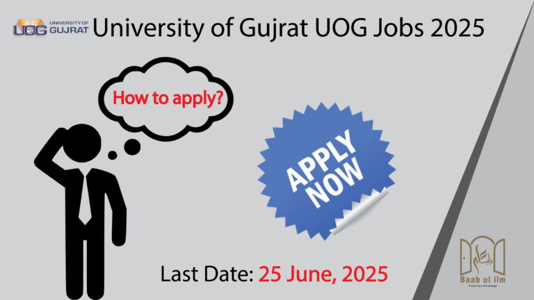 UOG Job Position Announced at University of Gujrat 2025